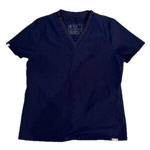 Figs Scrub Top Women's Size Small Navy Blue Technical Collection W22SW1005